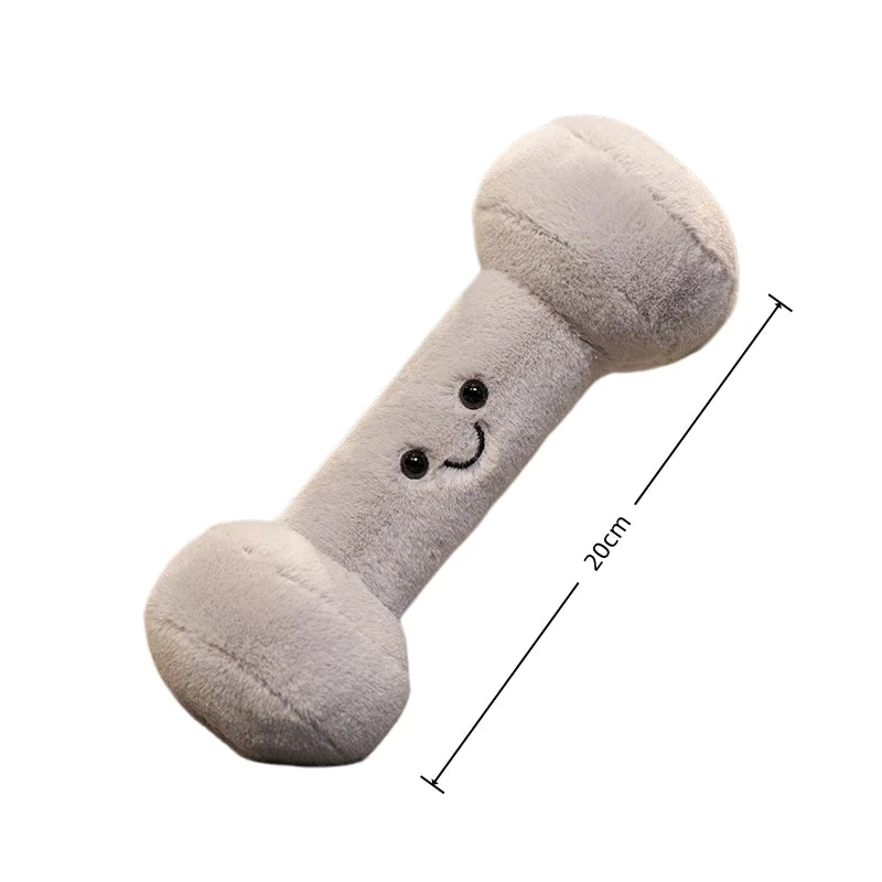 Gym Buddies plush - Grey Dumbbell